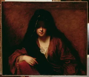 Jonge vrouw met een sjaal, 1699